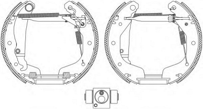 HELLA PAGID 8db355005211 -  Комплект тормозных колодок